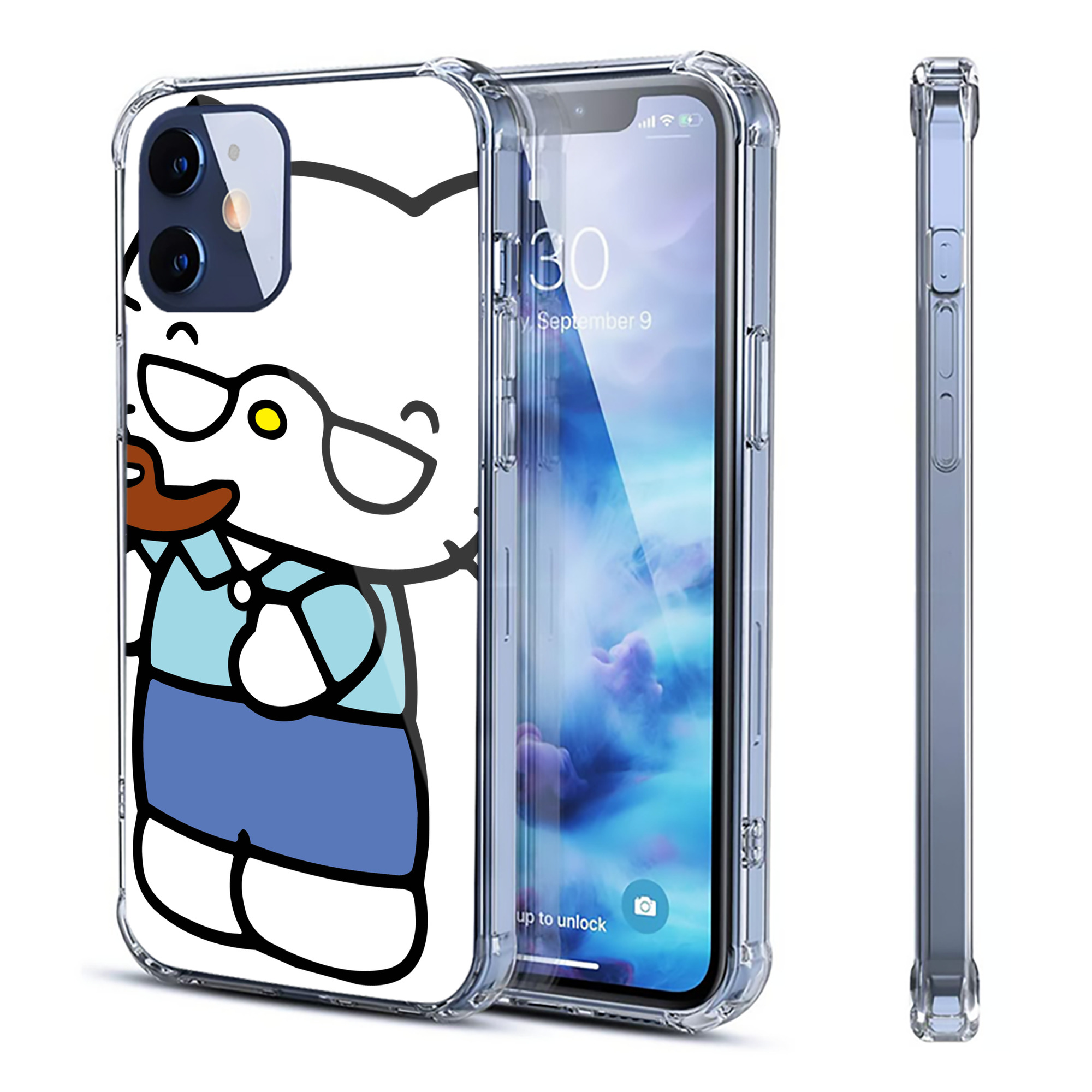 （画像用） Hello Kitty ハローキティ 【iPhone 12シリーズ対応】透明スマホケース（クリアソフトケース）